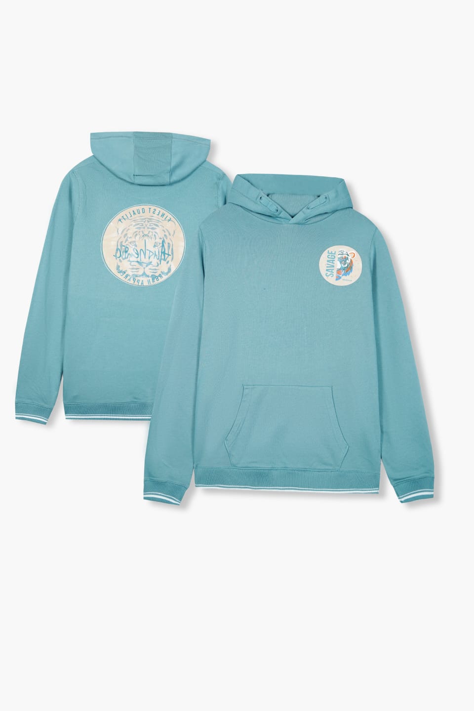 Premium Quality "Savage" Printed Pull-Over Hoodie With Kangroo Pocketa For Kids