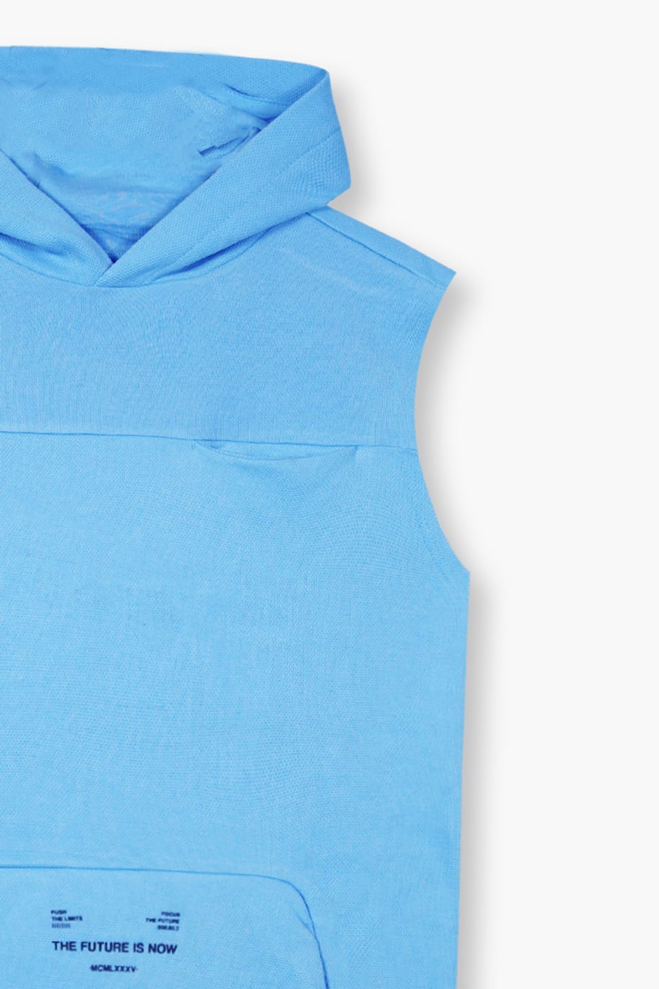 Boys "The Futre Is Now" Printed Sleeveless Hoodie