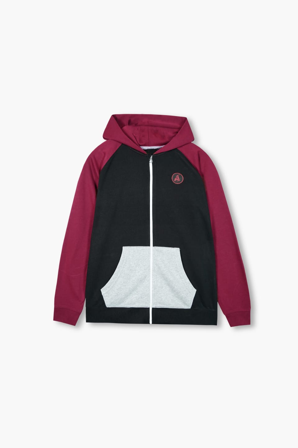 Premium Quality Embroidered   Red & Black Zipper Hoodie For Boys