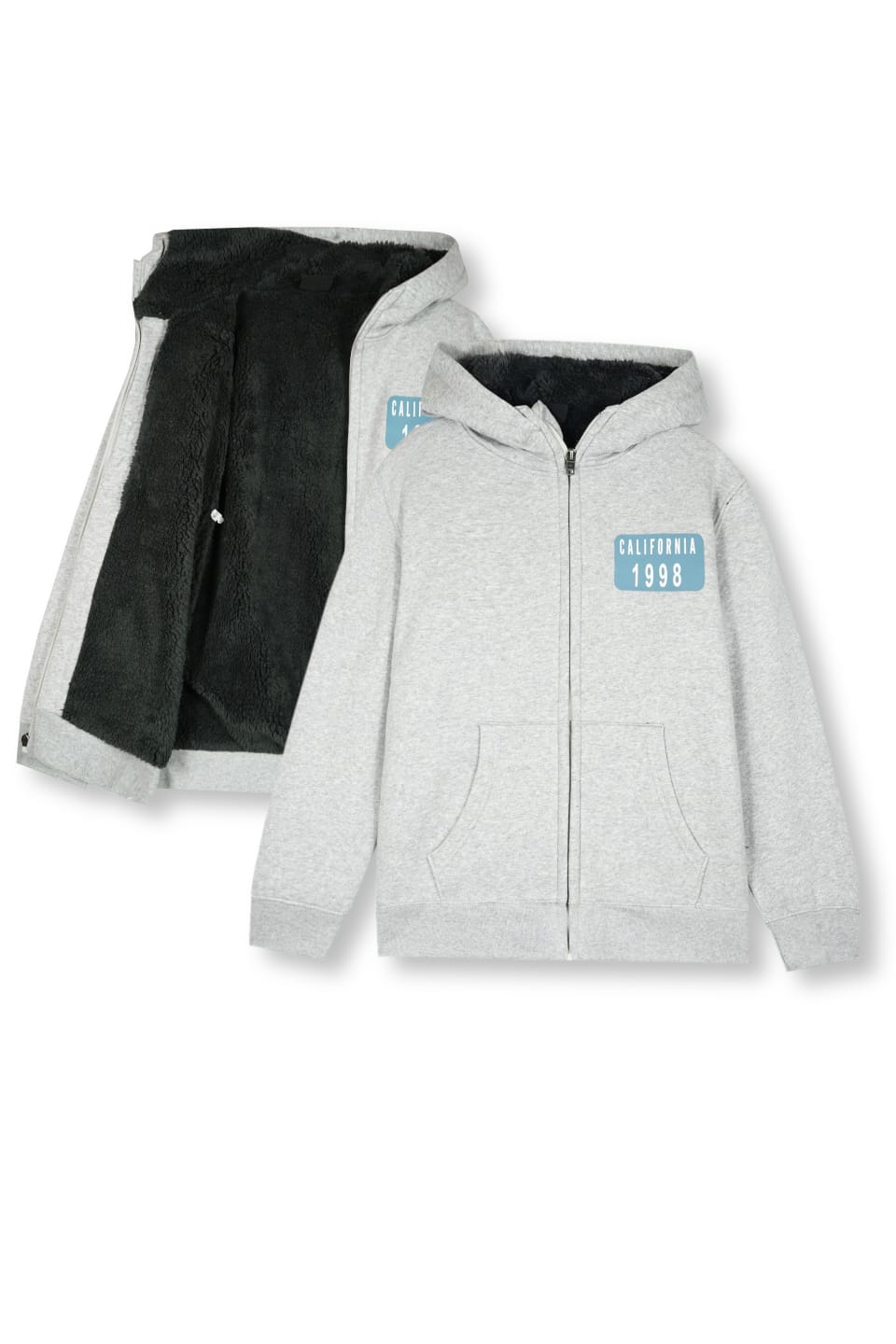 Premium Quality Printed Sherpa Jacket with Kangroo Pockets For Kids