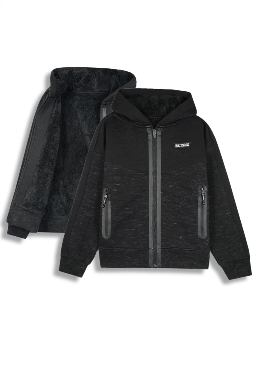 Premium Quality "Limited Edition" Patch  Cut & Sew Sherpa Jacket For Kids