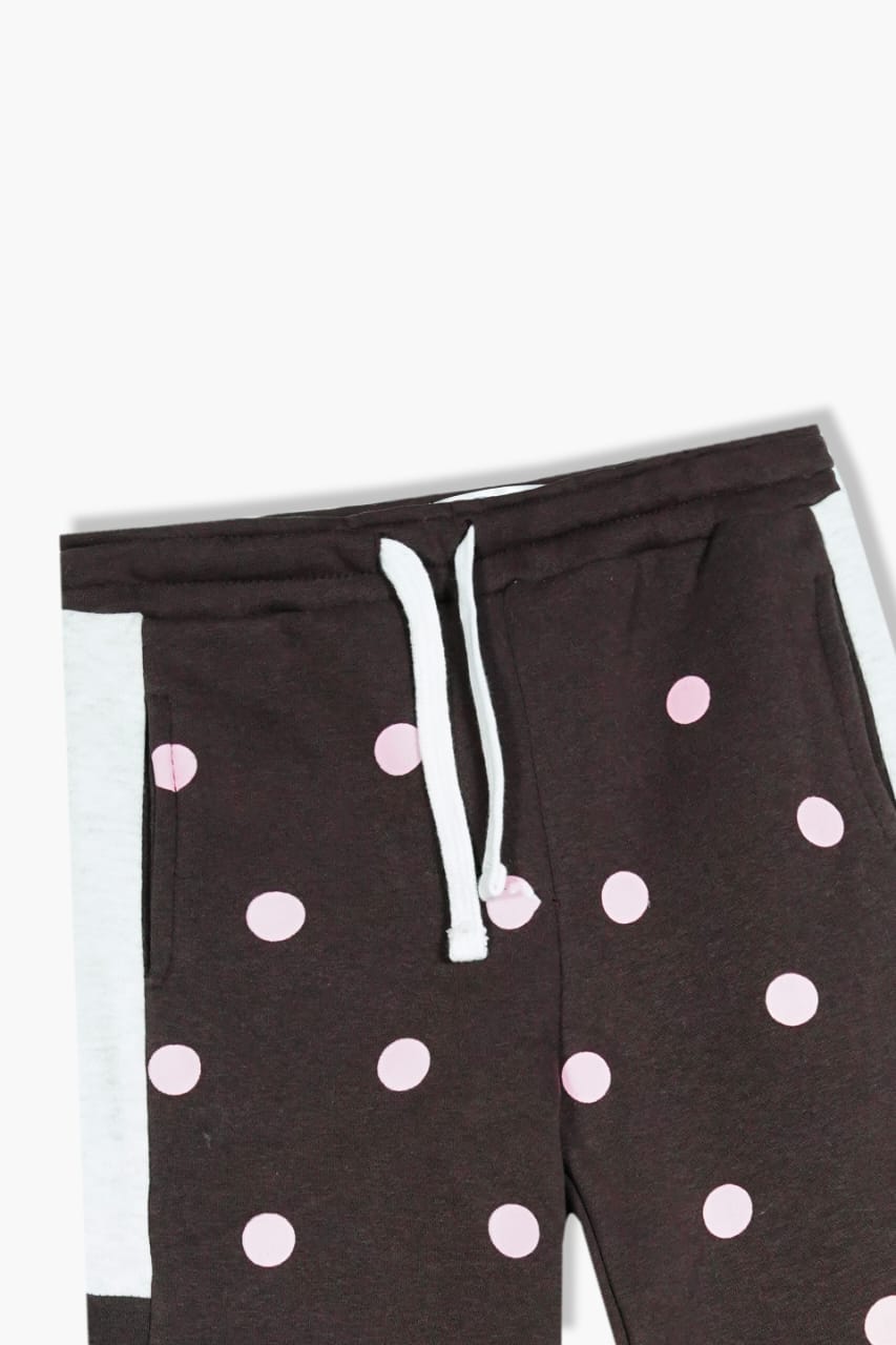 Premium Quality "Minnie Mouse" Printed Fleece Suit With Polka Dot Trouser For Girls