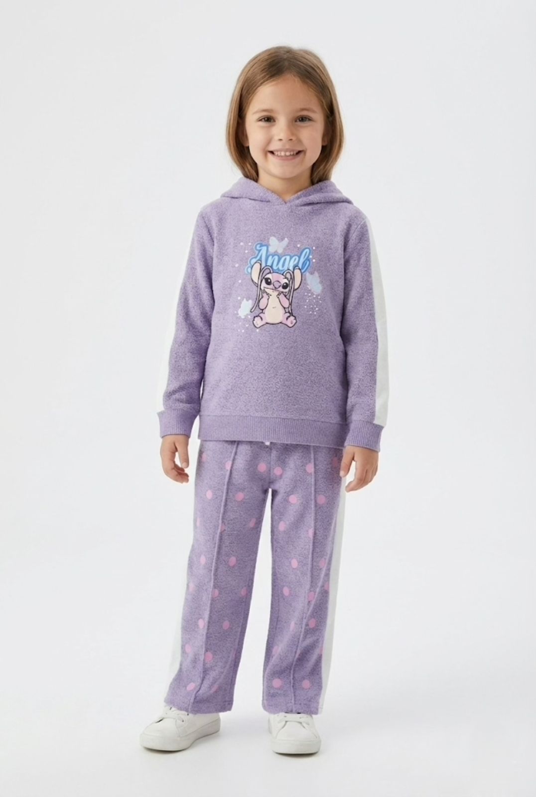 Premium Quality "Angel" Printed Knit Sweater Fleece Hoodie Suit For Kids