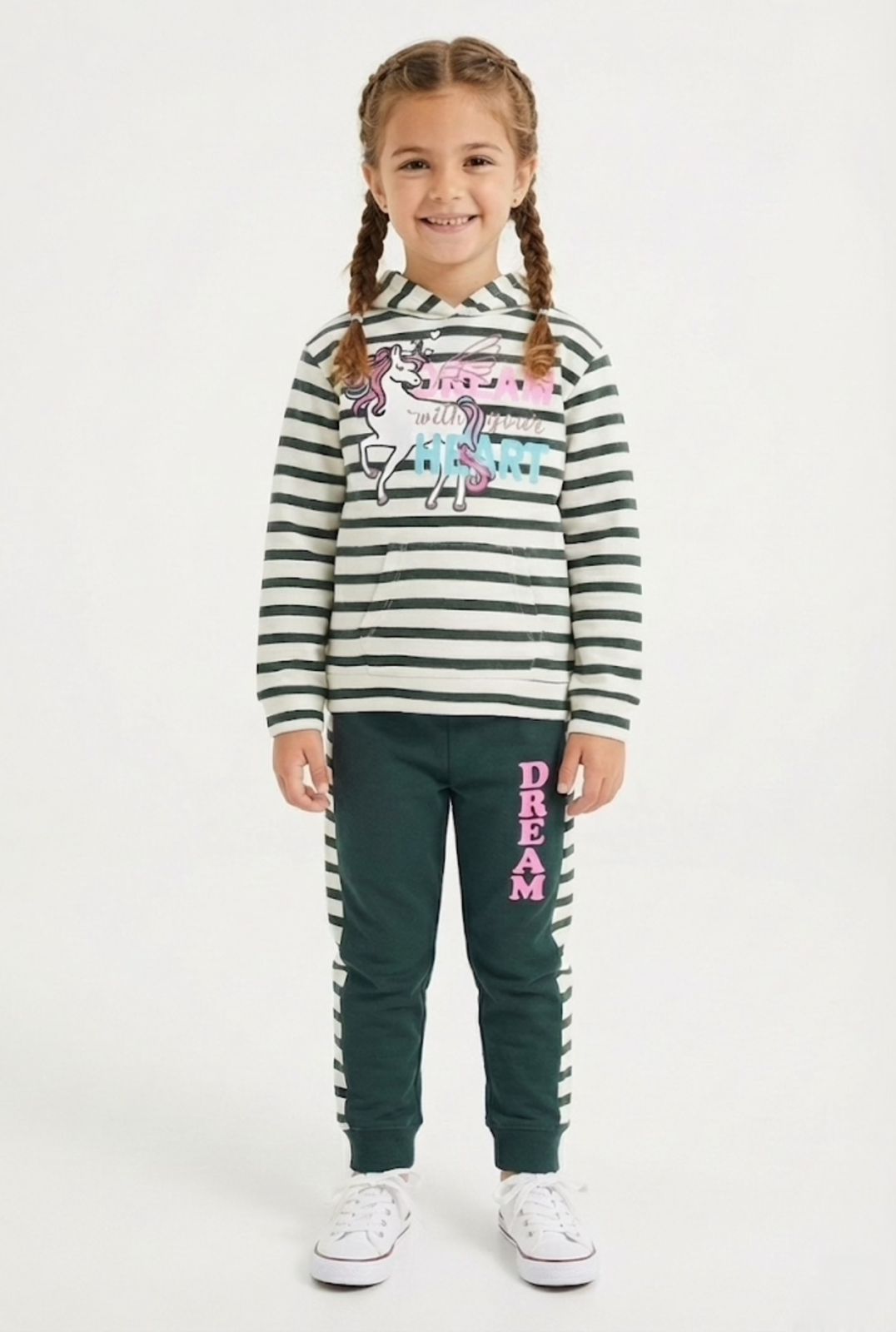 Premium Quality " Dream Unicorn" Printed Fleece Hoodie Suit For Girls