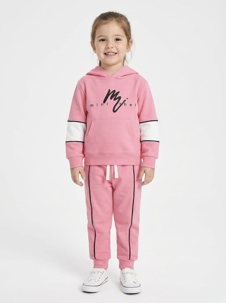 Premium Quality "Mini Rebel" Printed Fleece Pull-over Hoodie Suit For Kids