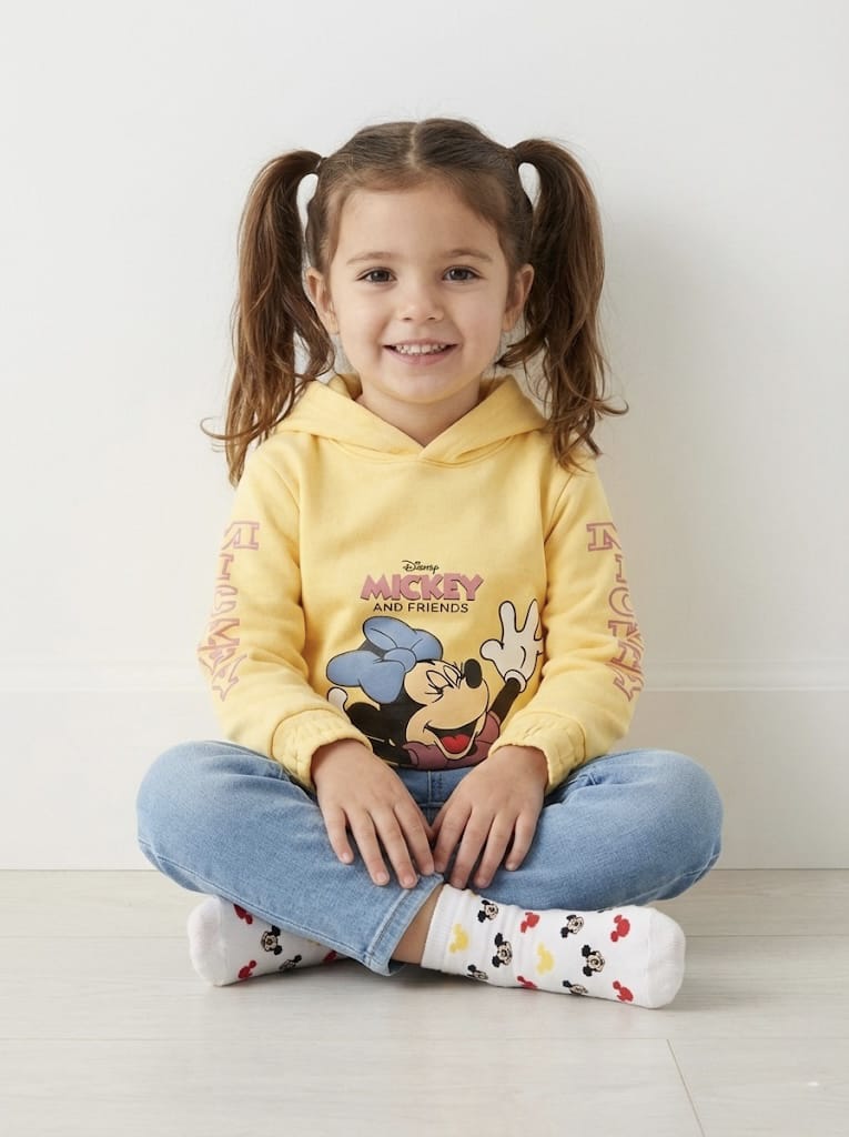 Premium Quality "Mickey" Printed Fleece Pull-over Hoodie  For Kids