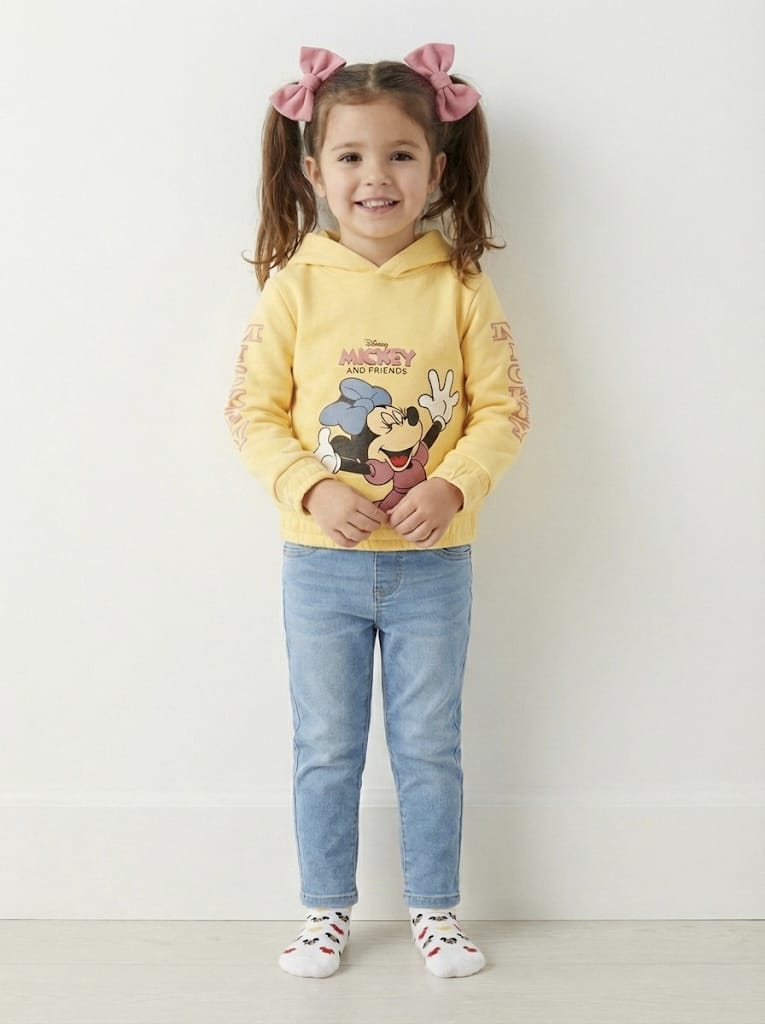 Premium Quality "Mickey" Printed Fleece Pull-over Hoodie  For Kids