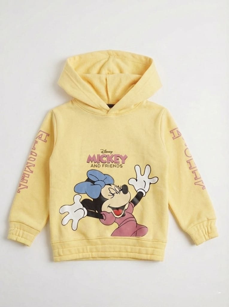 Premium Quality "Mickey" Printed Fleece Pull-over Hoodie  For Kids