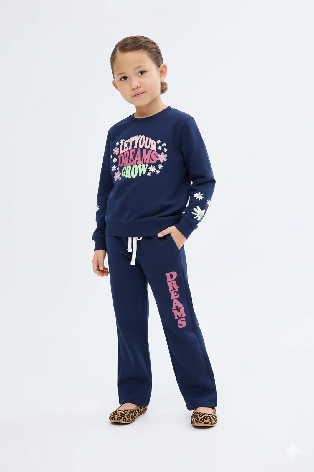 Premium Quality &quot;Let Your Dream Glow&quot; Printed Sweat Suit For Girls