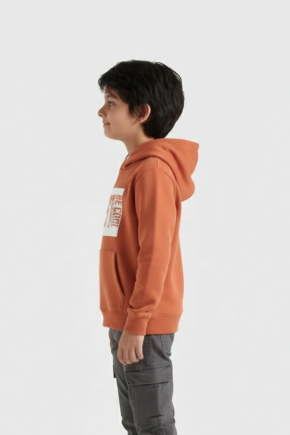 Premium Quality &quot;Just Be Cool&quot; Printed Pull-Over Kangaroo Pocket Fleece Hoodie