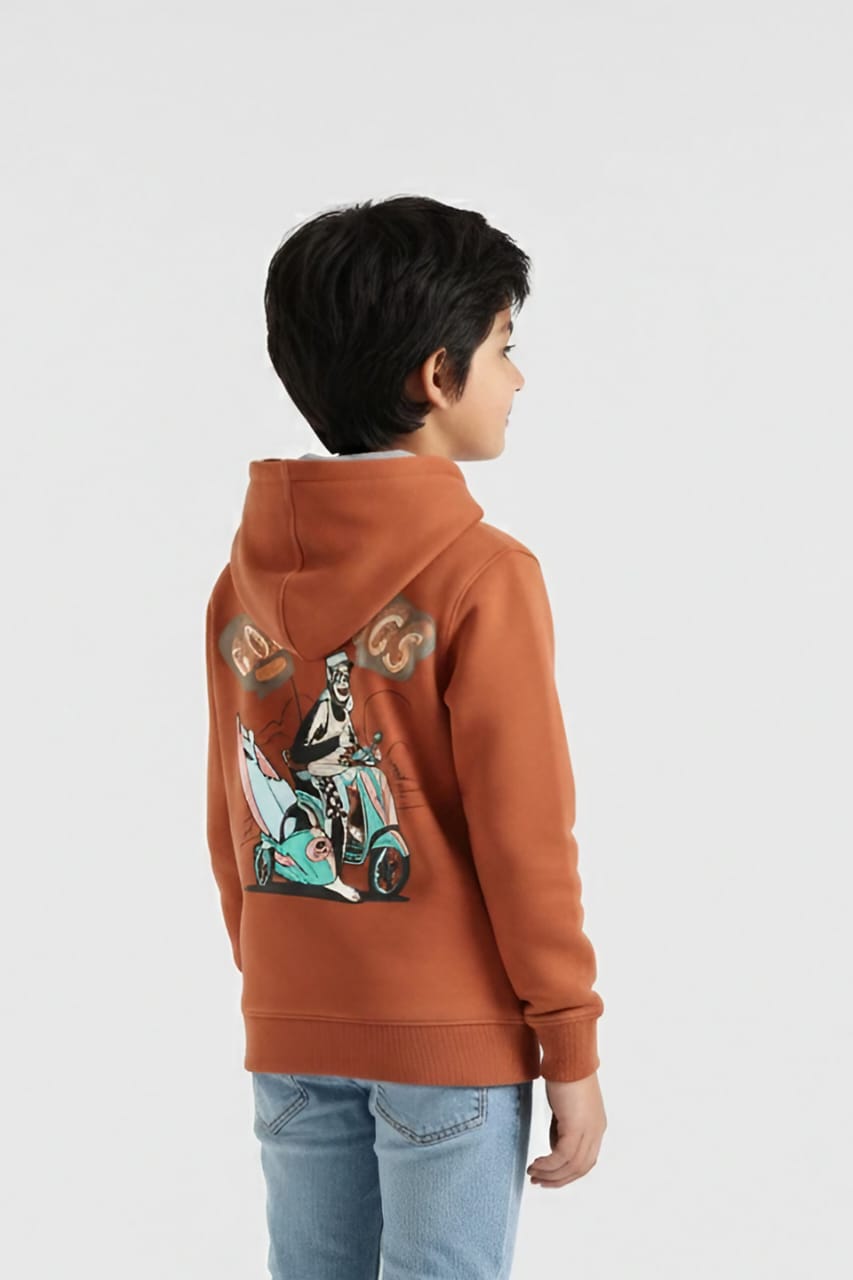 Premium Quality &quot;Good Things&quot; Printed Pull-Over Kangaroo Pocket Fleece Hoodie