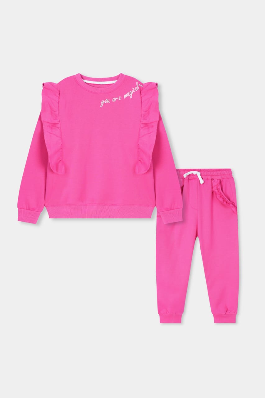 Premium Quality "Magical girl" Printed Fleece Suit For Girls