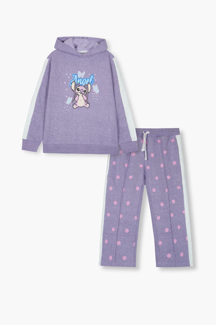 Premium Quality "Angel" Printed Knit Sweater Fleece Hoodie Suit For Kids