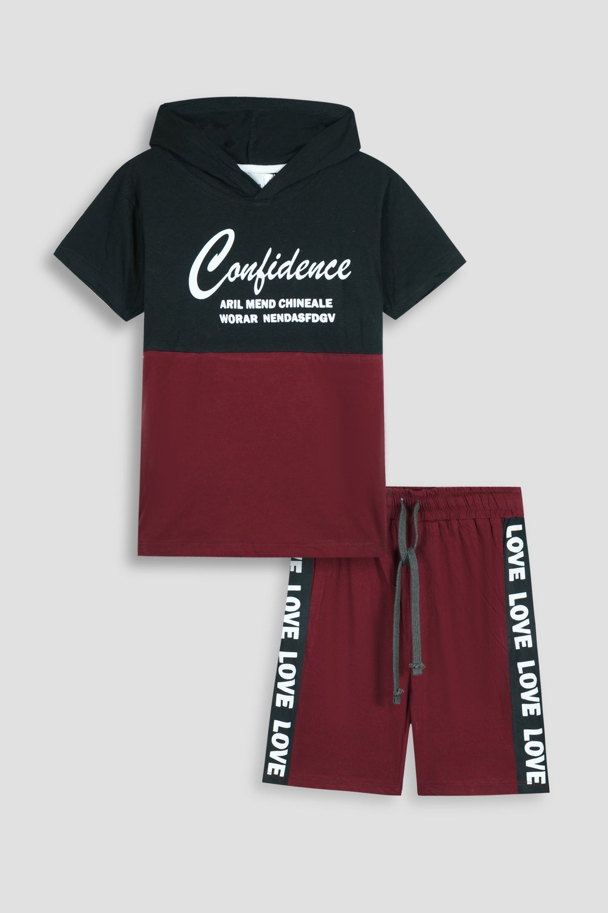 Premium Quality &quot;CONFIDENCE&quot; Printed Hoodie Suit for Boys