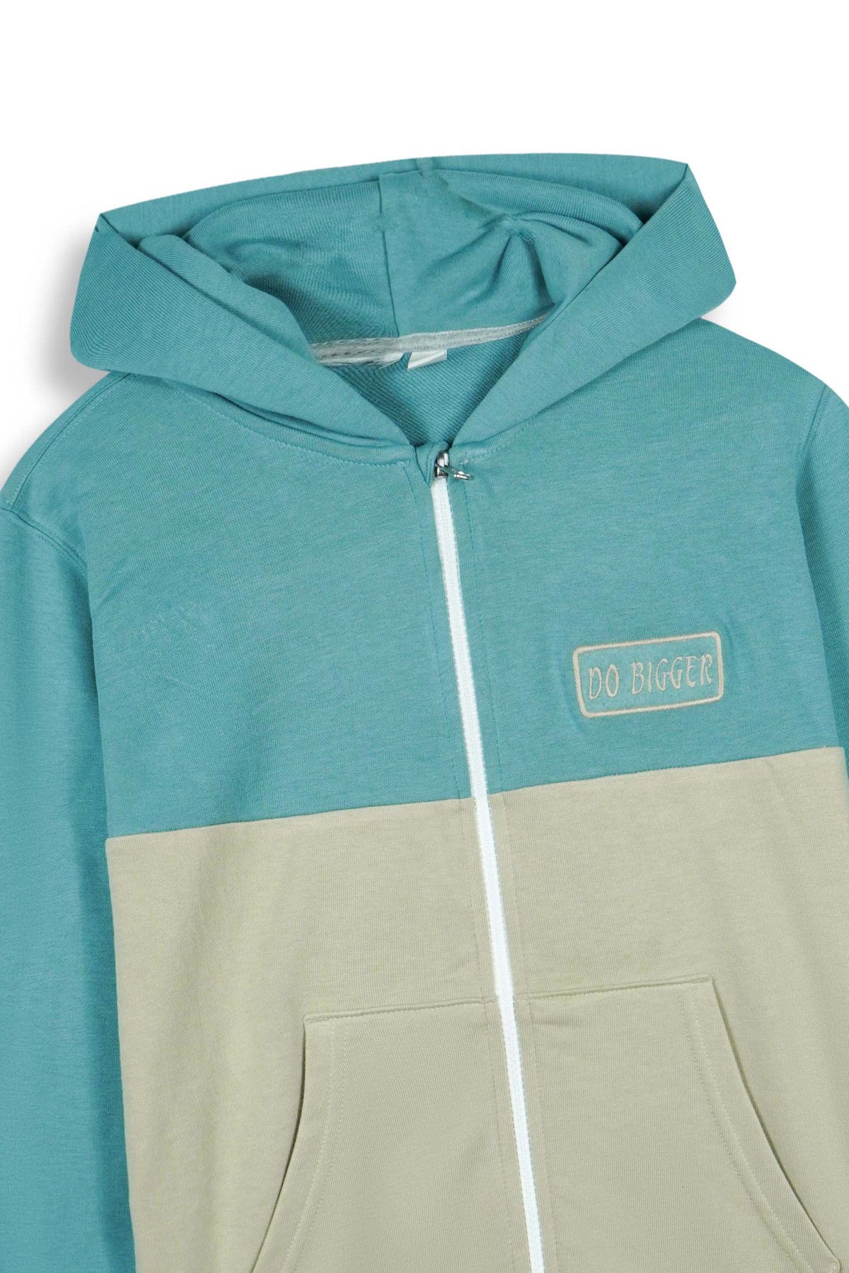 Premium Quality &quot;Do Bigger&quot; Embroidered Terry Zipper Hoodie