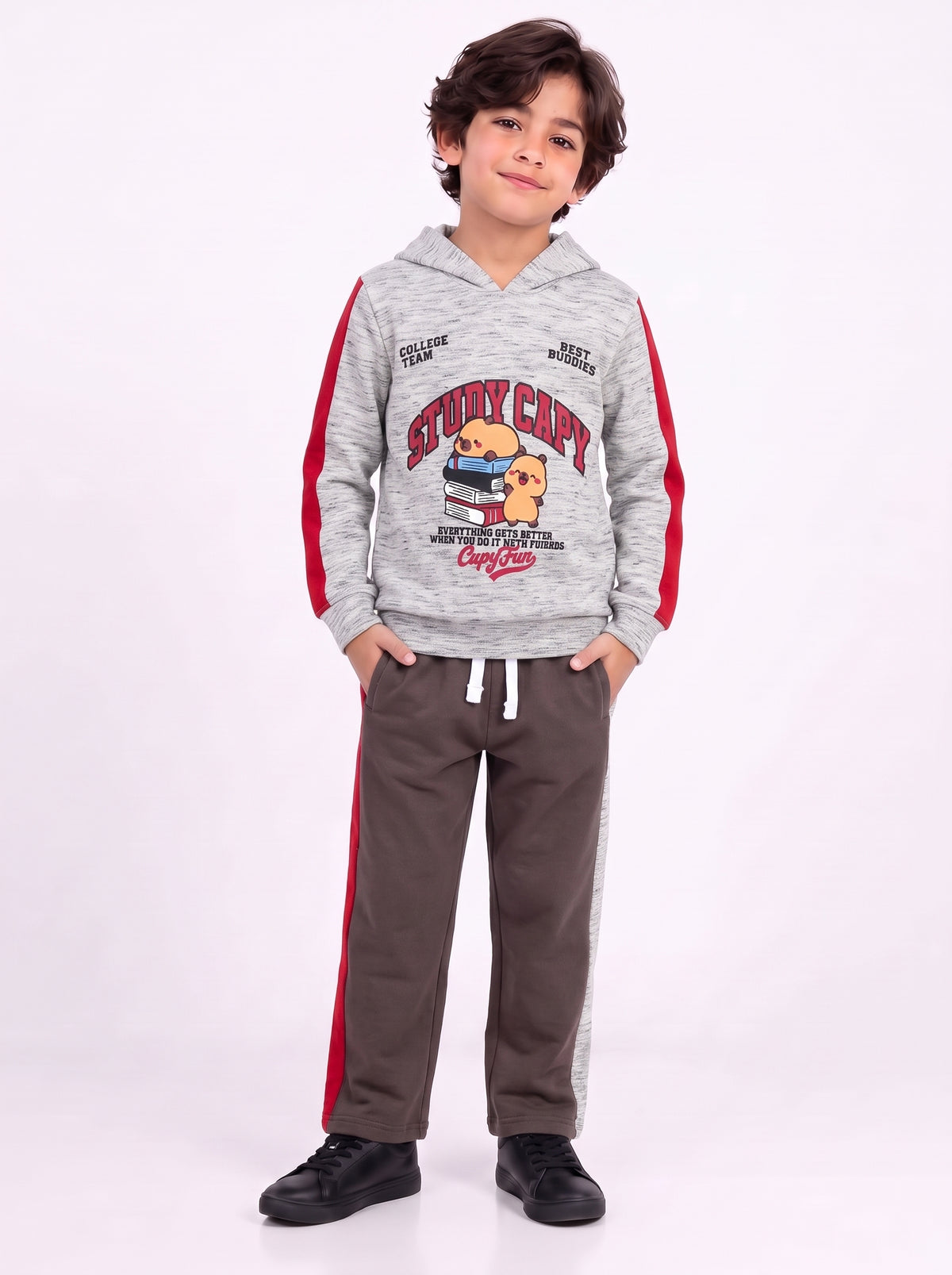 Premium Quality "Best Buddys" Printed Hoodie Suit for Kids