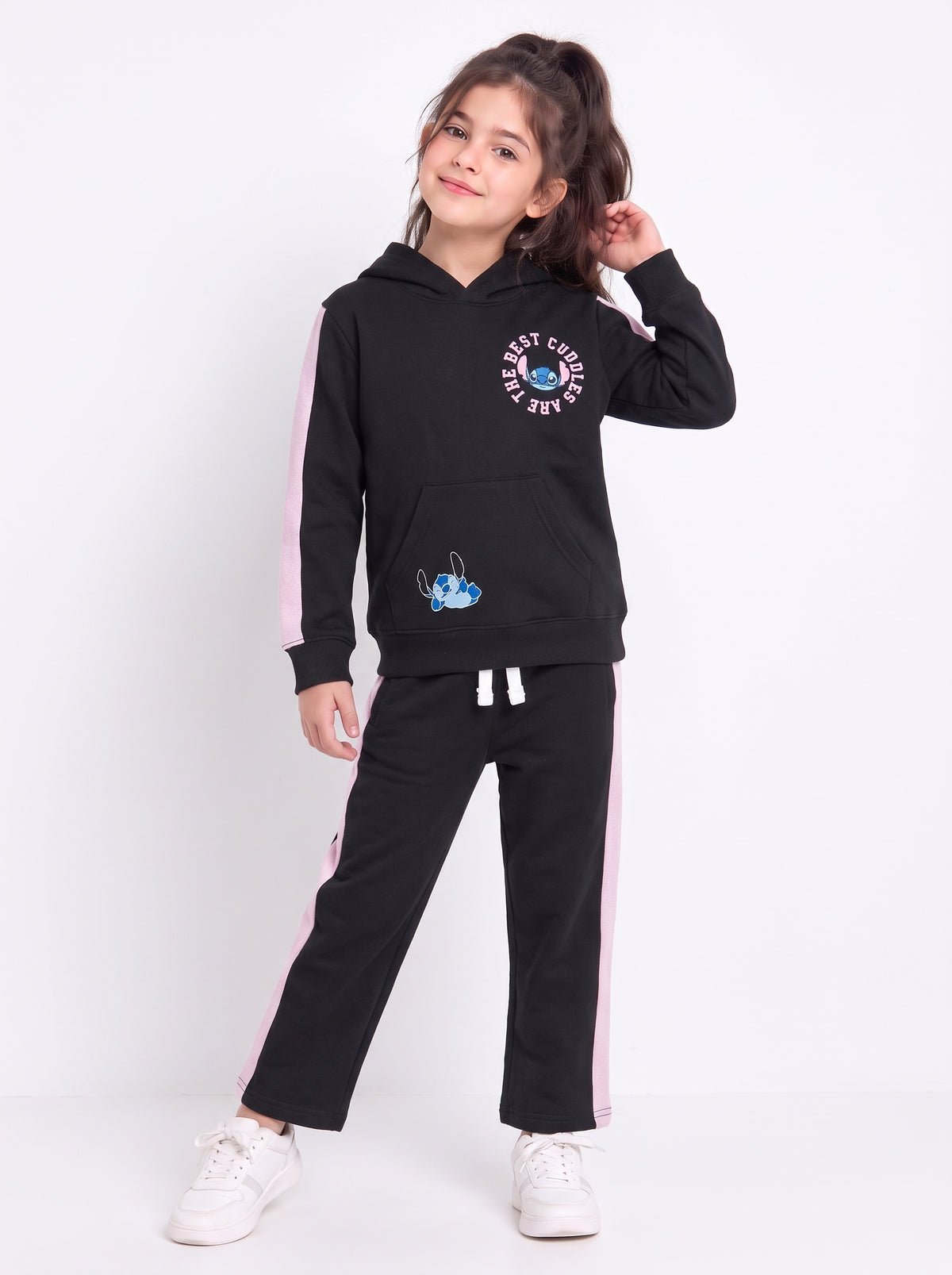 Premium Quality "Stitch" Printed fleece Hoodie Suit for Kids
