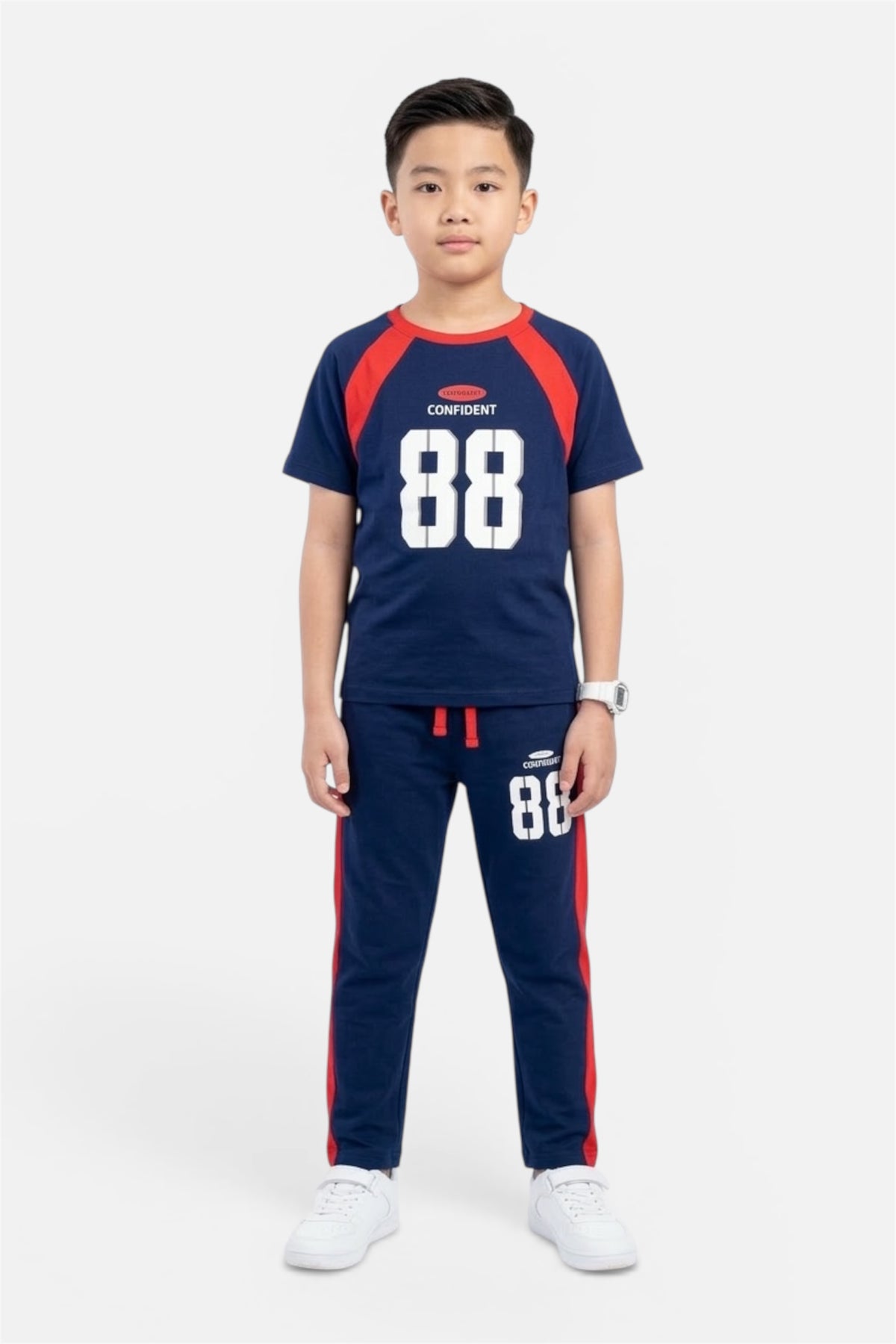 Premium Quality "Confident" Printed Summer Suit For Boys