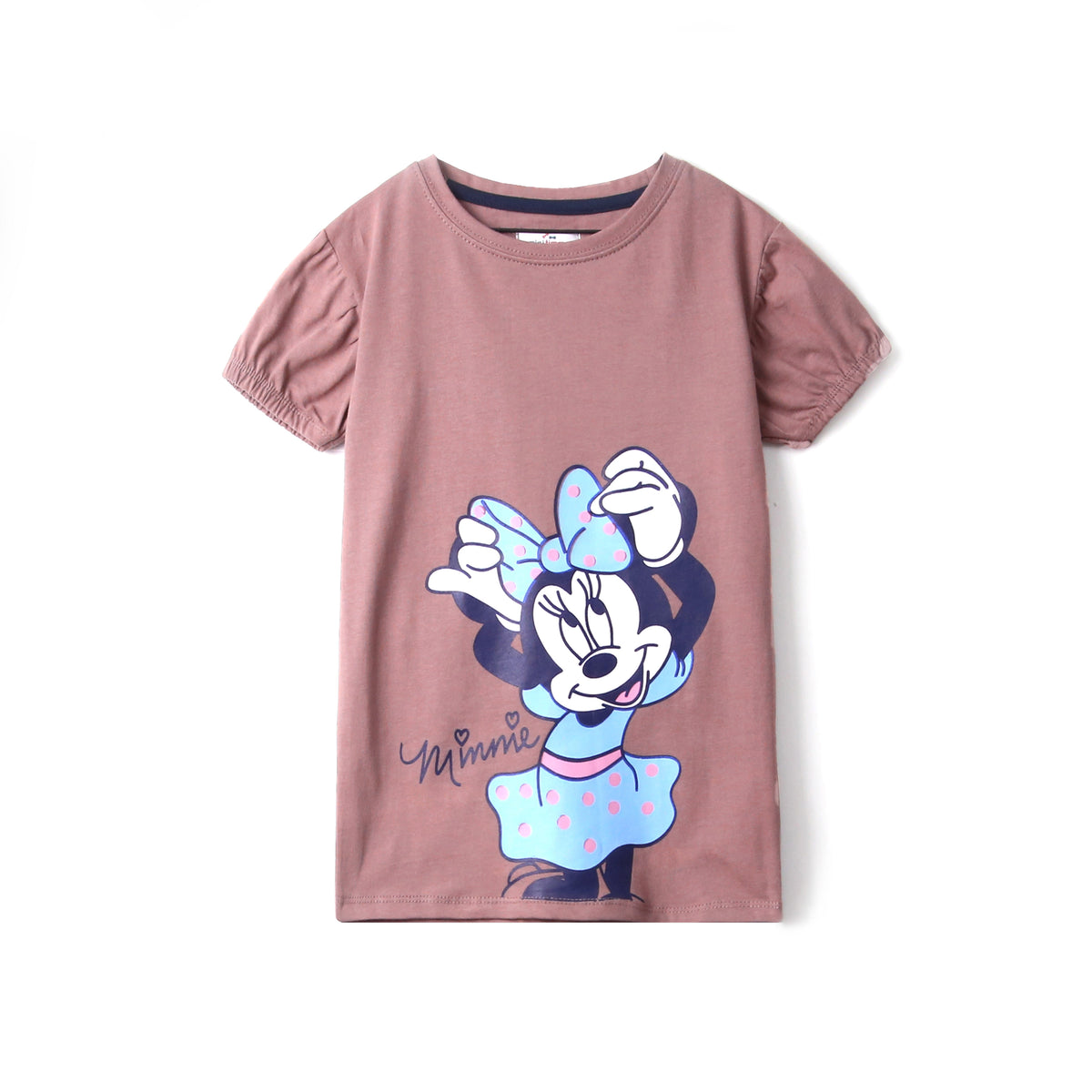 Girls Soft Cotton Minnie Mouse Printed T-Shirt