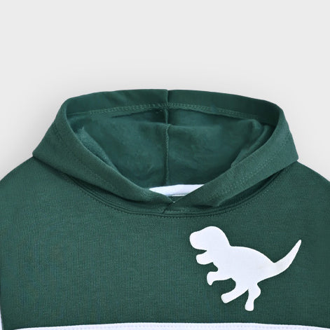 Premium Quality &quot;Dino&quot; Printed Fleece pull over Track Suit For Kids