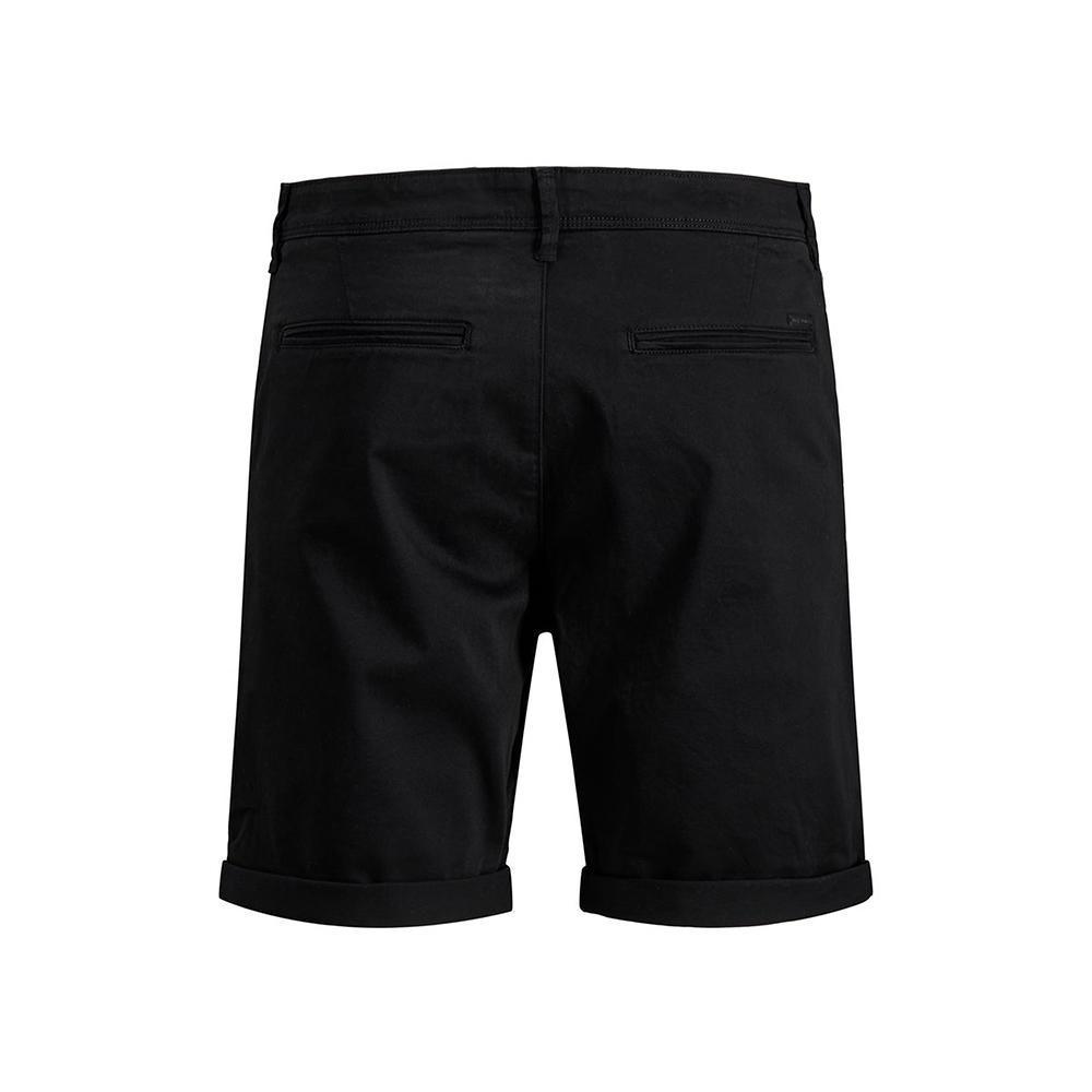 JackJons Men Stretch Cotton Black Chino Shorts (JO-5227) - Brands River