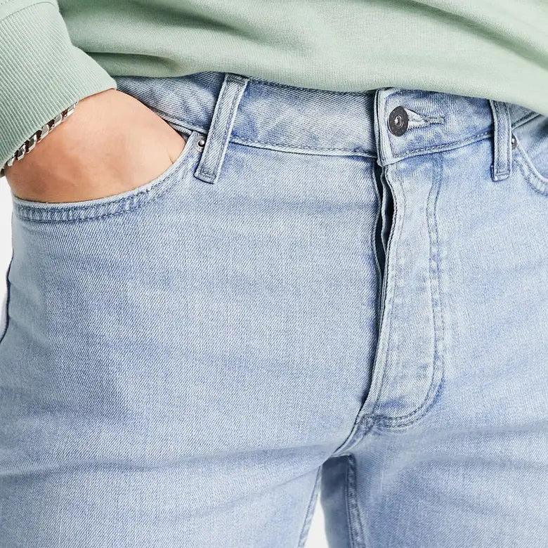Blue Skinny Fit Ripped Stretch Jeans For Men Minor Fault (PR-11475) - Brands River
