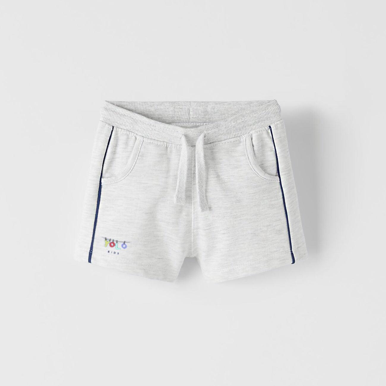 Premium Quality Printed Soft Cotton Stripe Short For Kids (YO-11689) - Brands River