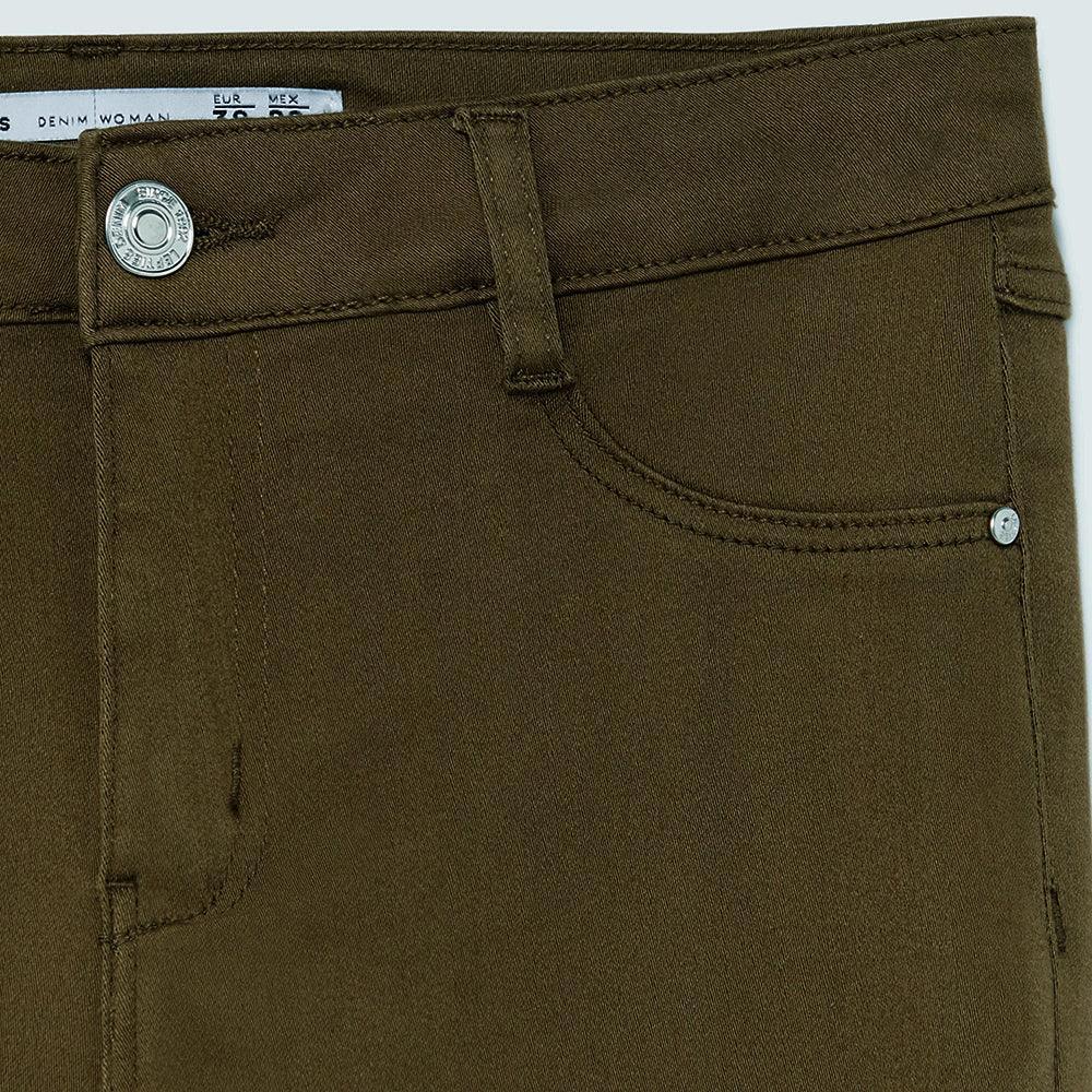 Women olive 'super skinny' stretch jeans (LE-2119) - Brands River