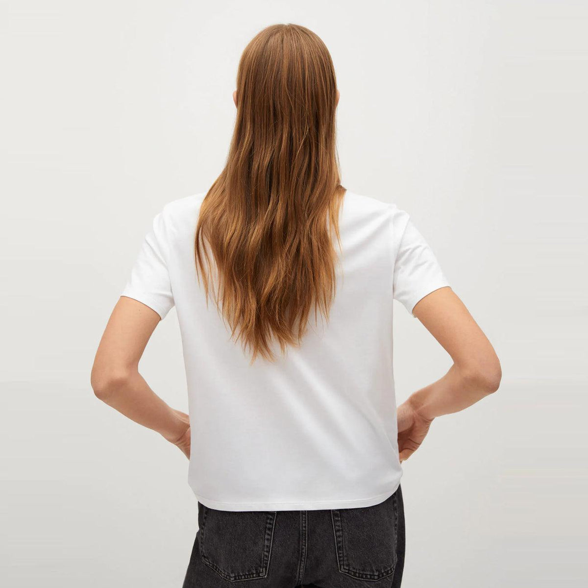 Premium Quality &quot;Tropical&quot; White Cotton Blend T-Shirt For Women (MN-11203) - Brands River