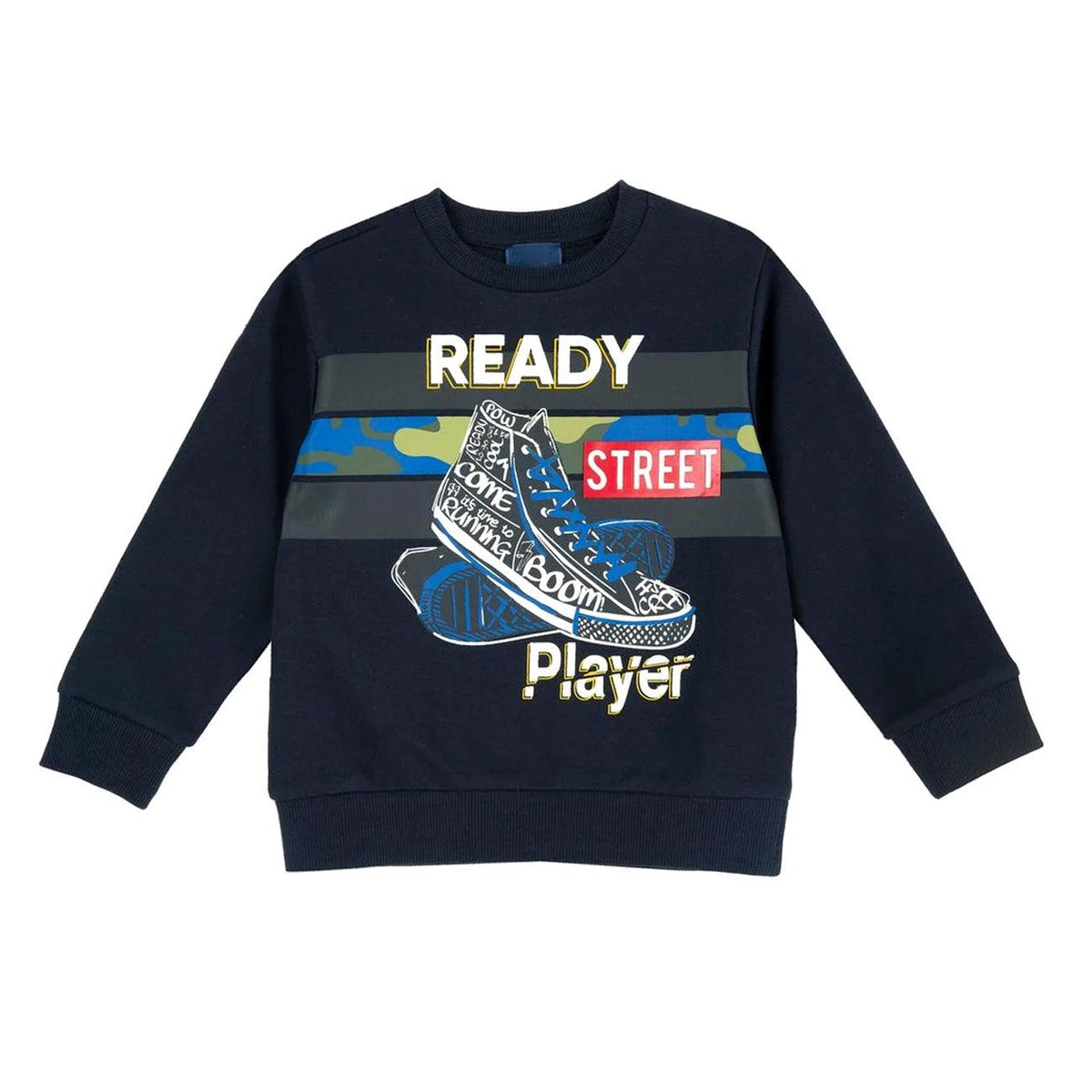 Premium Quality Navy Graphic Printed Sweatshirt For Boys (MY-10449) - Brands River