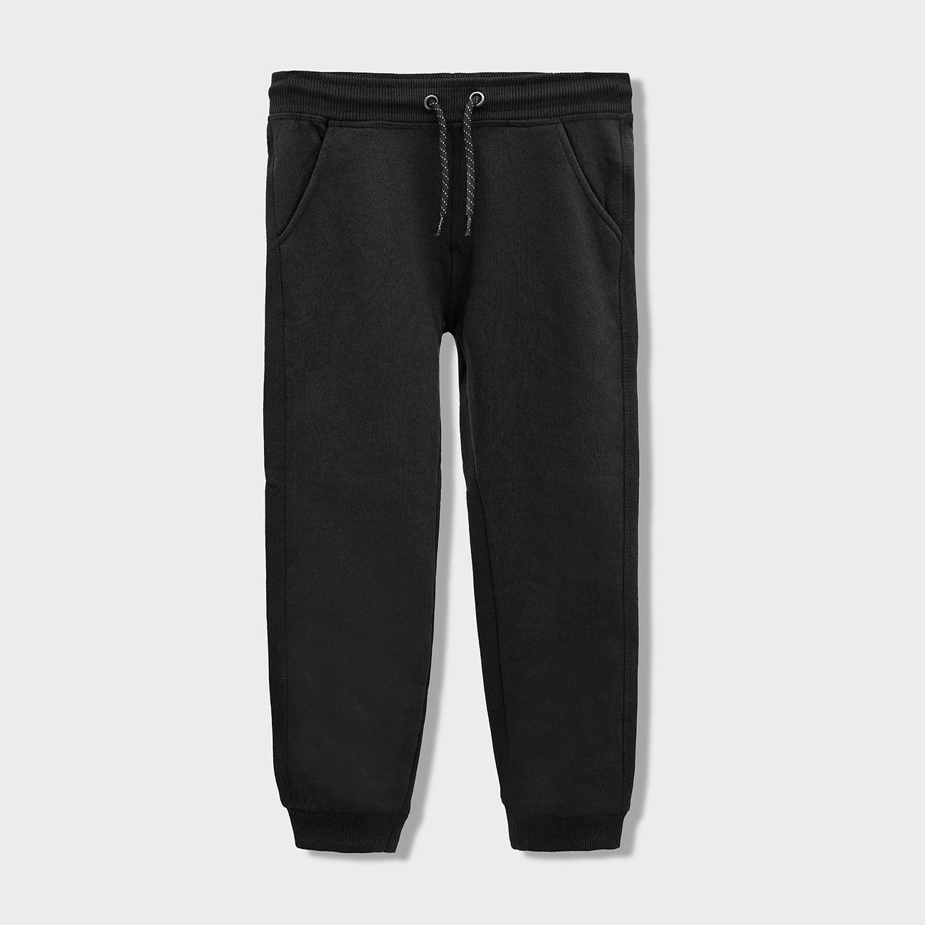 Kid's Premium Quality Black Close Bottom Fleece Trouser (PA-120066) - Brands River