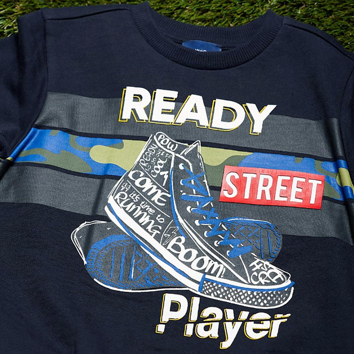 Premium Quality Navy Graphic Printed Sweatshirt For Boys (MY-10449) - Brands River