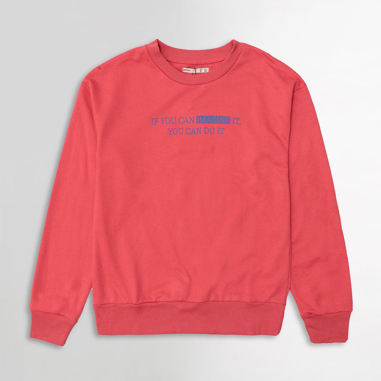 Women Printed Premium Quality Terry Sweatshirt (LF-11065) - Brands River