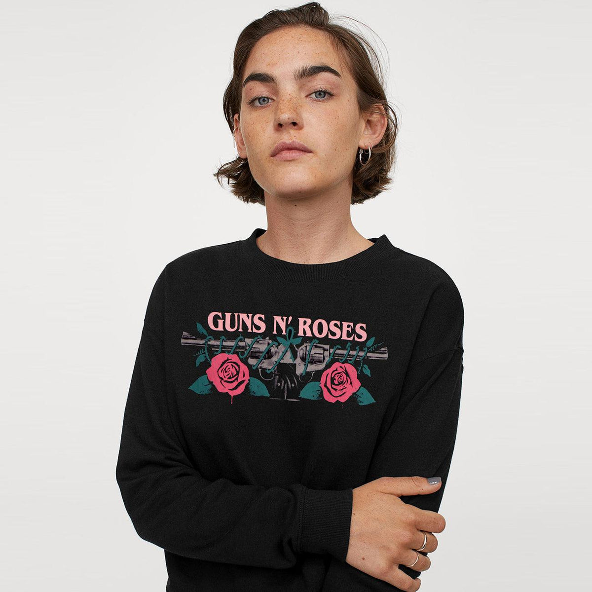 Women Floral Printed Crew neck Fleece Sweatshirt (GR-11066) - Brands River
