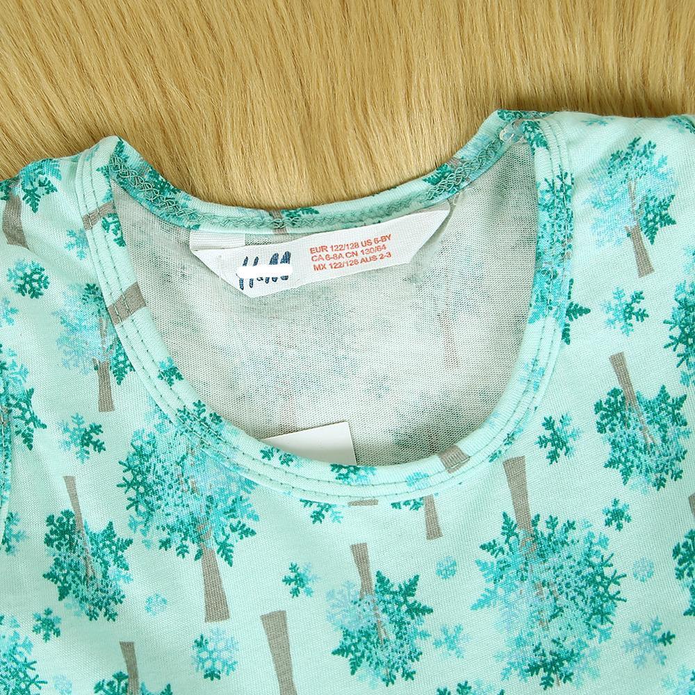 Girls Premium Quality All-Over Trees Printed Soft Cotton Top (HM-11953) - Brands River