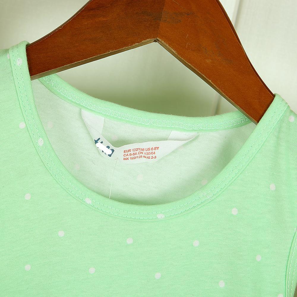 Girls Premium Quality All-Over White Dot Printed Soft Cotton Top (HM-11959) - Brands River