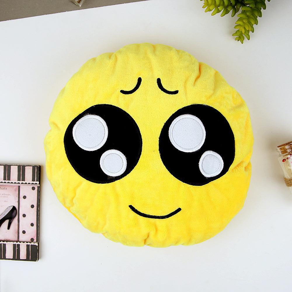 Quality Microfiber stuffed Soft Plush Emoji Cushions 26X26 CM - Brands River