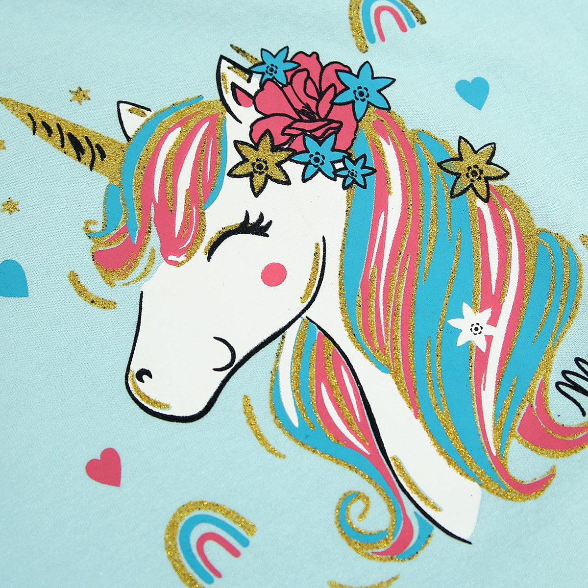 Girls Unicorn Fashion Soft Cotton Printed T-Shirt 9 MONTH - 10 YRS - Brands River