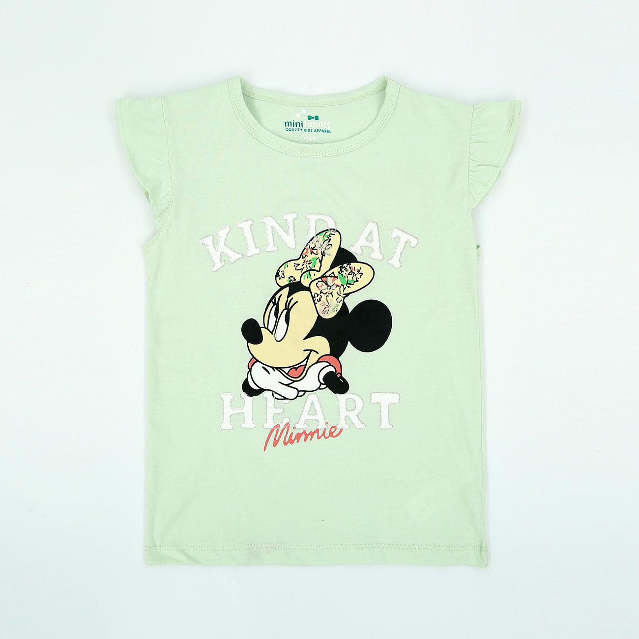 Girls Soft Cotton Minnie Mouse Printed T-Shirt 9 MONTH - 10 YRS (MI-11409) - Brands River