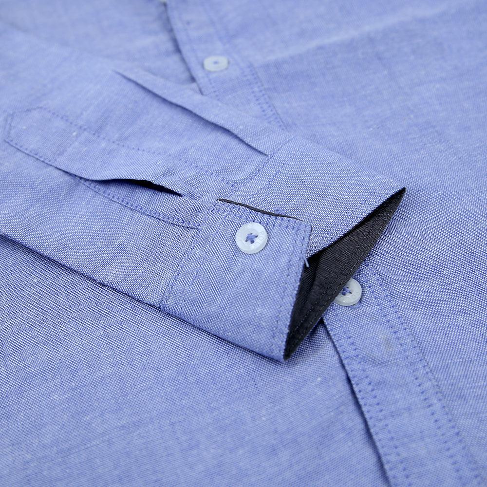 Kids Chambray Casual Shirt with left chest Embroidery - Brands River