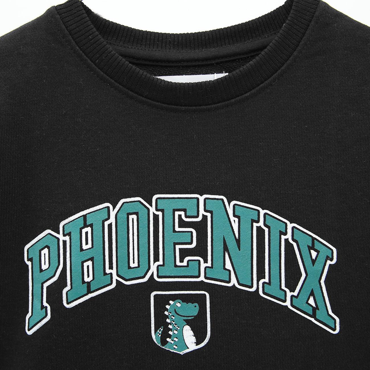 Premium Quality Graphic Black Terry Sweatshirt For Kids (MN-120125) - Brands River