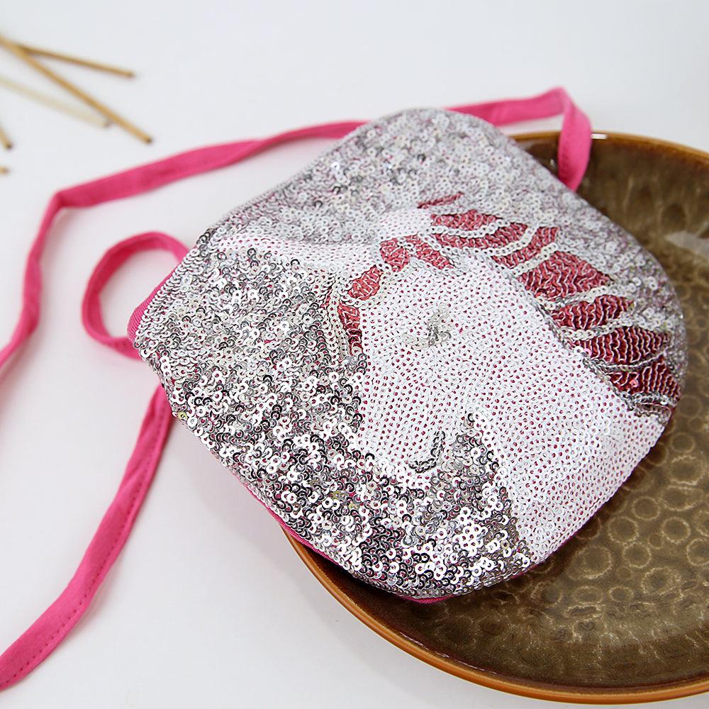 Imported Stylish Sequin Cross Body Cotton Bag For Girls - Brands River