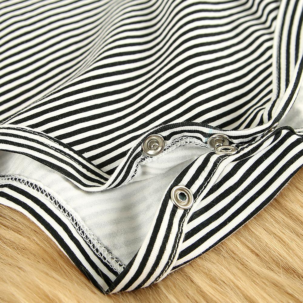 Imported Organic Cotton Striped Printed Baby Suite - Brands River