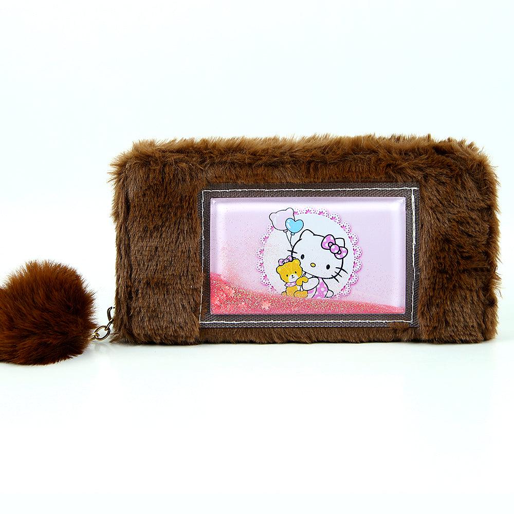 Fur Wrapped Clutch Bag with floating liquid - Brands River