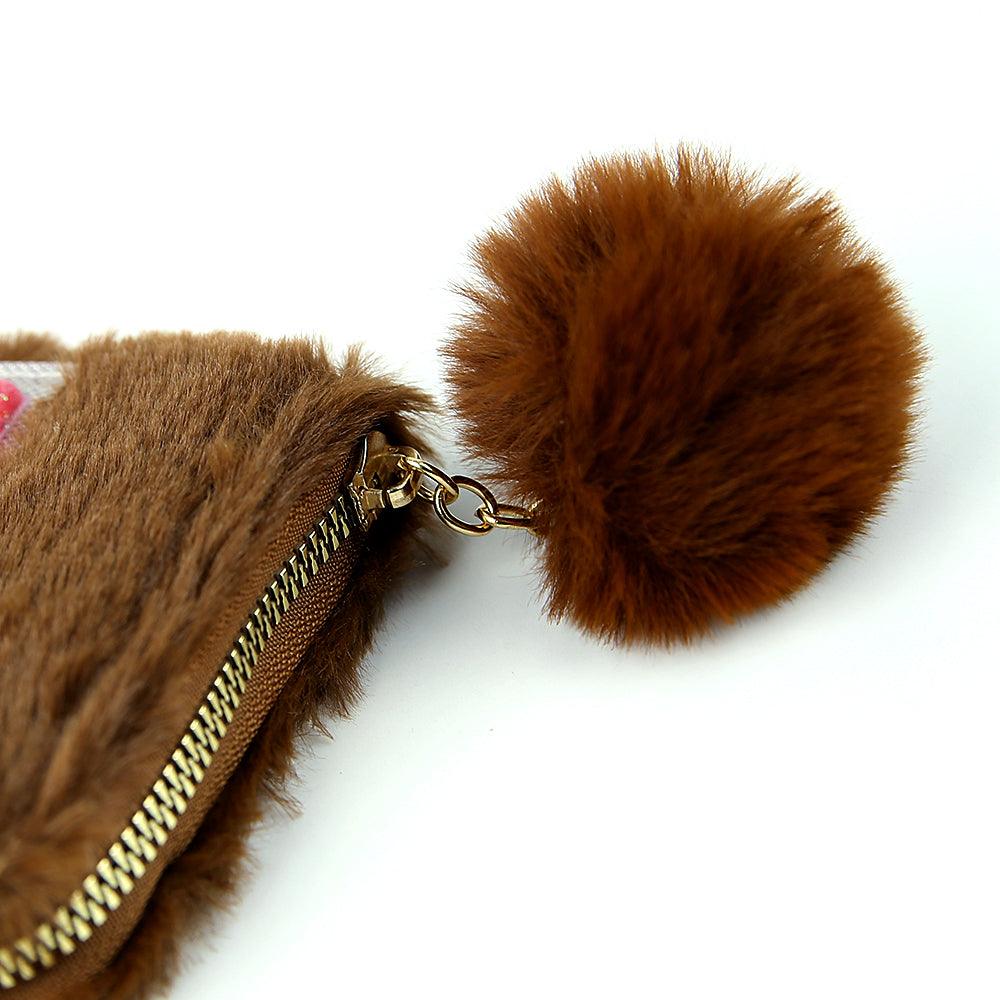 Fur Wrapped Clutch Bag with floating liquid - Brands River