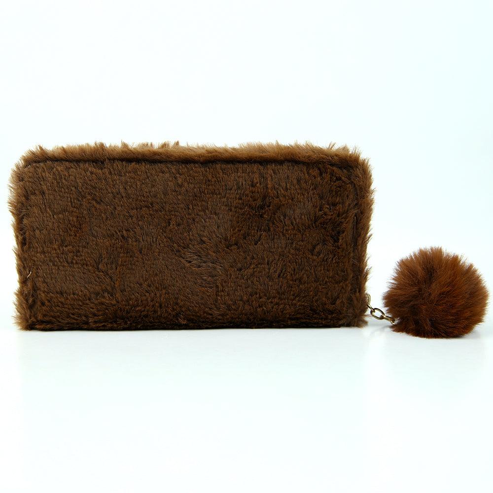 Fur Wrapped Clutch Bag with floating liquid - Brands River