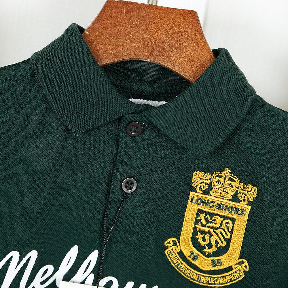 Boy&#39;s Fashion Embellished Embroidered Pique Polo Shirt 9-12 MONTH - 10 YRS - Brands River