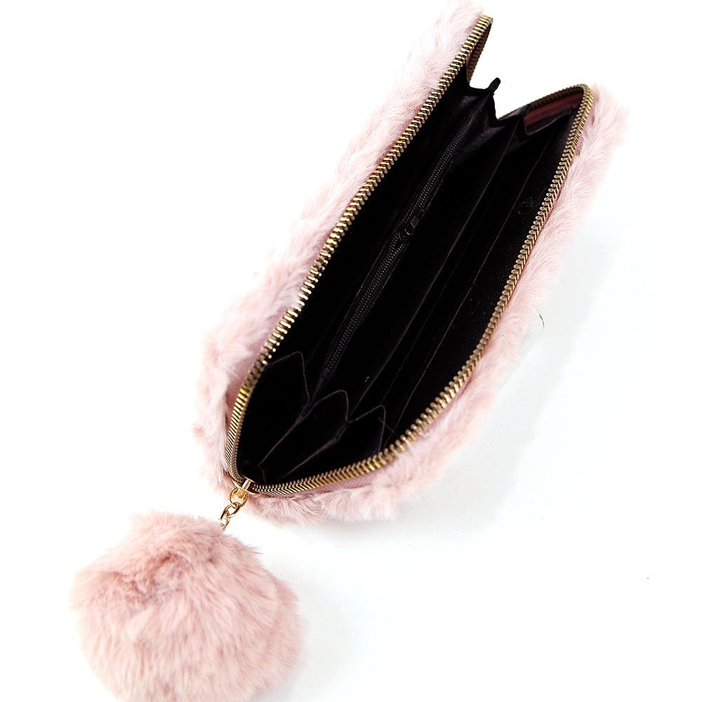 Fur Wrapped Clutch Bag with floating liquid - Brands River
