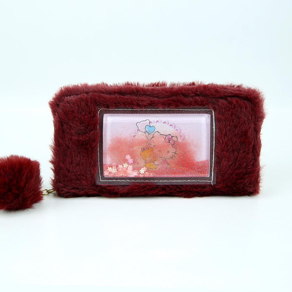 Fur Wrapped Clutch Bag with floating liquid - Brands River