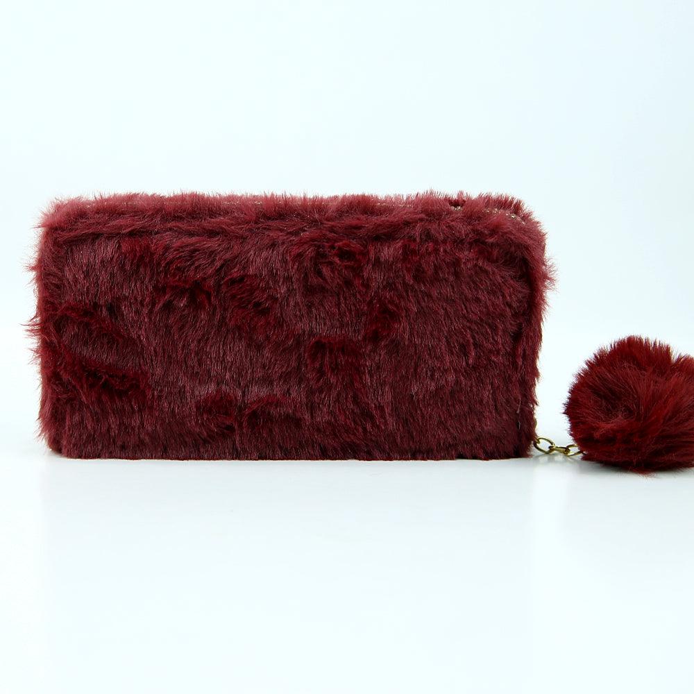 Fur Wrapped Clutch Bag with floating liquid - Brands River